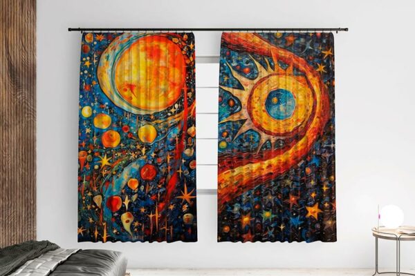 Штори «Абстрактна сонячна система. Abstract solar system»