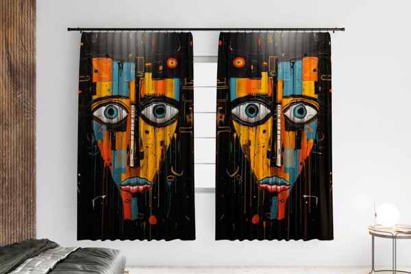 Штори з принтом «Абстрактне обличчя. Abstract face»