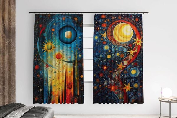 Штори з принтом «Абстрактні зірки. Abstract stars»