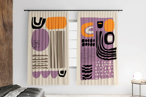 Штори «Абстрактний візерунок з фігурами. Abstract pattern with shapes»