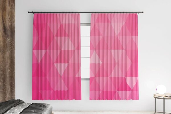 Штори з принтом «Рожеві геометричні фігури. Pink geometric shapes»