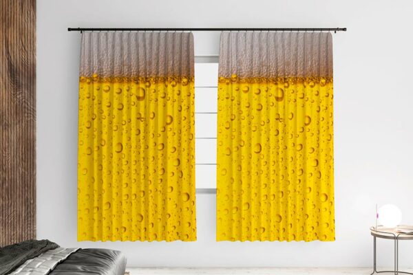 Штори у спальню «Світле пиво. Light beer»