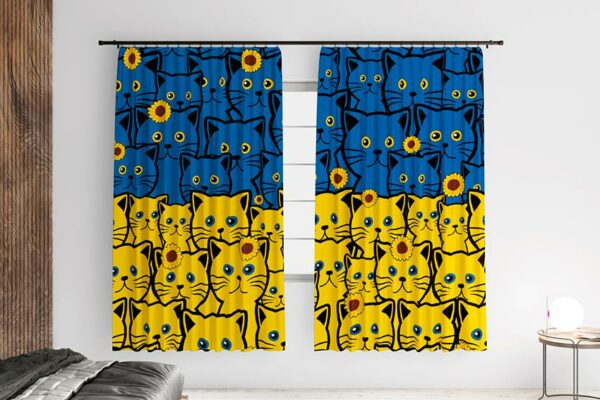 Штори у дитячу «Українські котики. Ukrainian cats»