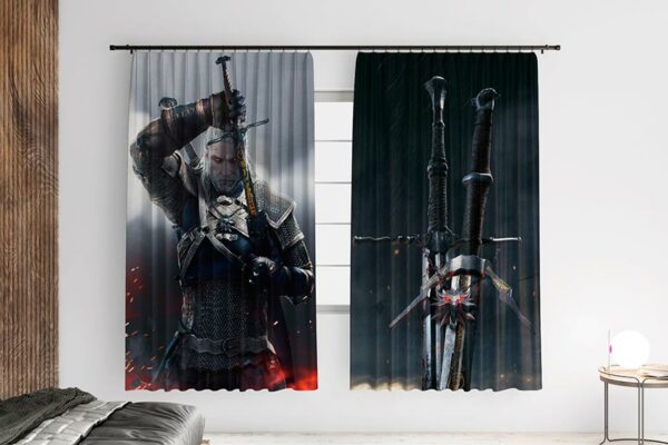 Штора з принтом «Відьмак Геральт. Witcher Geralt»