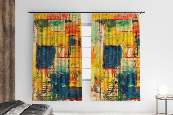 Штори «Жовтий абстрактний фон. Yellow abstract background»