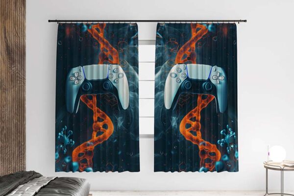 Штора з принтом «Джойстик з ДНК. Joystick with DNA»