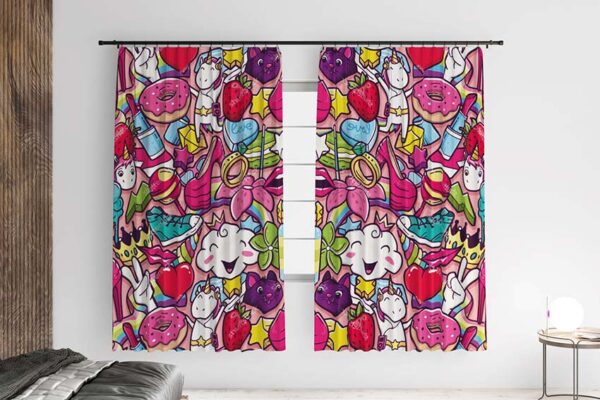 Штора з принтом «Солодкий патерн. Sweet pattern»
