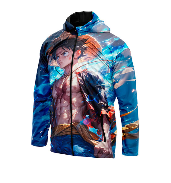 Classic Windbreaker «Lufie on the space background. One Piece»