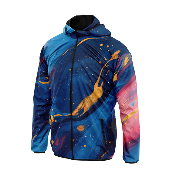 Sport Windbreaker «Waves of paint»