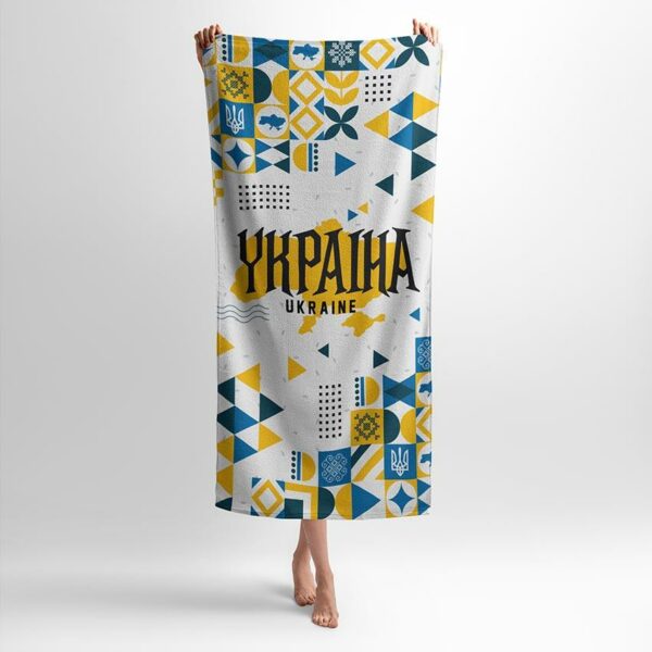 Рушник з принтом «Геометричний малюнок. Україна. Geometric art. Ukraine»