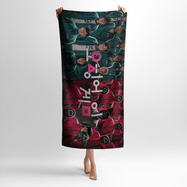 Рушник з принтом «Гра в Кальмара. Безстрашні Гравці. Squid Game. Fearless Players»