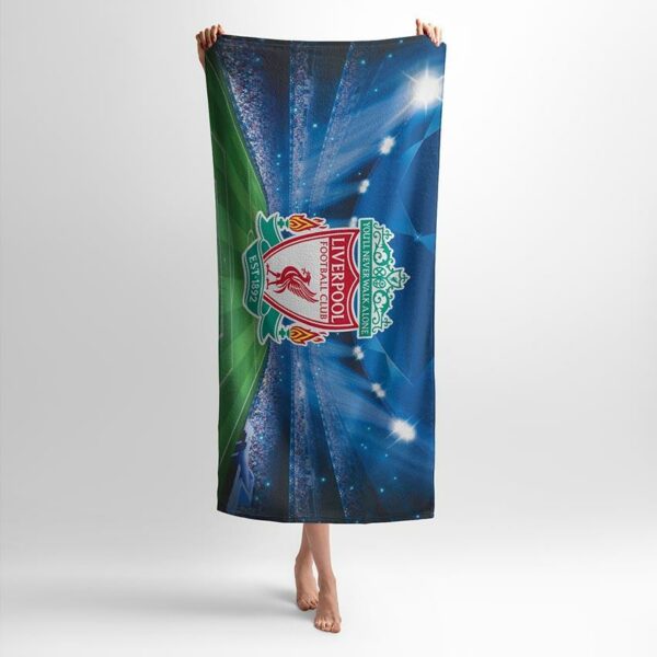 Рушник з принтом «Ліверпуль. Нічний стадіон. FC Liverpool. Night Stadium»