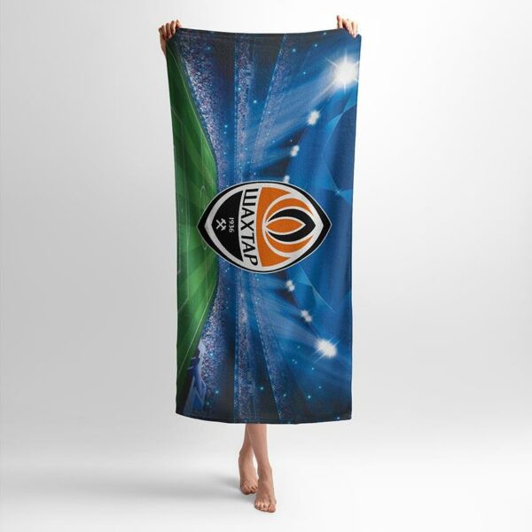 Полотенце с принтом «Шахтёр. Ночной стадион. Shakhtar Donetsk. Night Stadium»