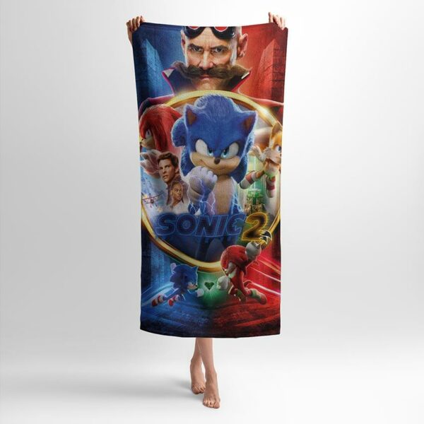 Рушник з принтом «Сонік. Фільм. Персонажі. Sonic. Movie. Characters»