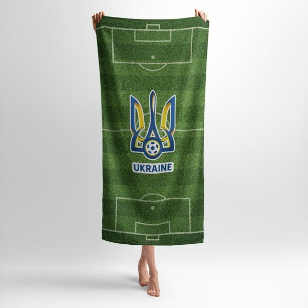 Рушник з принтом «Збірна України з футболу. Поле успіху. Ukraine national football team. Field of Success»