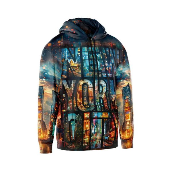 Худі чоловіче з принтом «Нью-Йорк. Місто мрій. New York. City of Dreams»