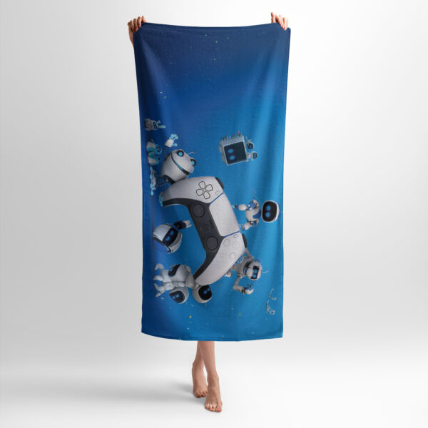 Рушник з принтом «Астро Бот. Ігрові роботи. Astro Bot. Gaming Robots»