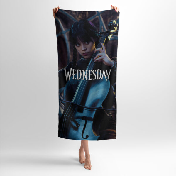 Рушник з принтом «Венздей. Мелодії темряви. Wednesday. Melodies of Darkness»