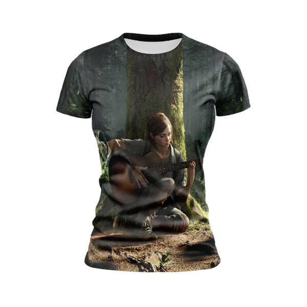 Футболка жіноча спортивна з принтом «Еллі біля дерева. Останні з нас. Ellie by the tree. The Last of Us»
