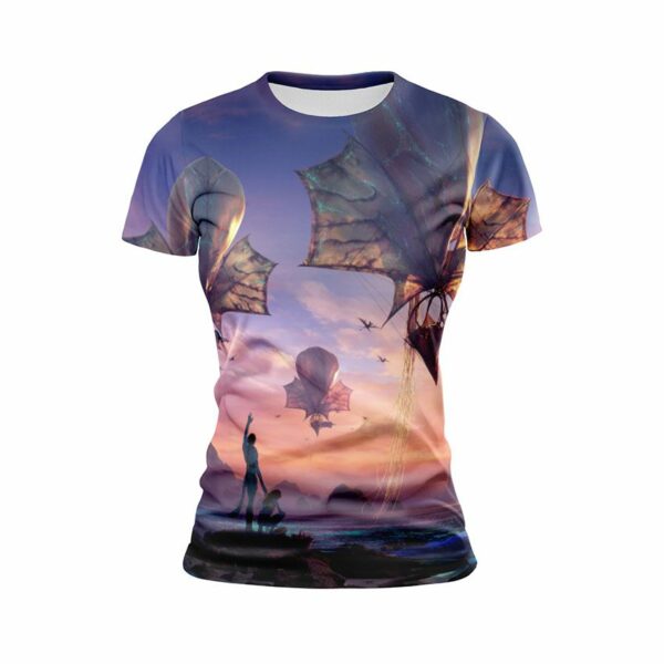 Футболка жіноча спортивна з принтом «Аватар. Яскравий політ. Avatar. The Bright Flight»