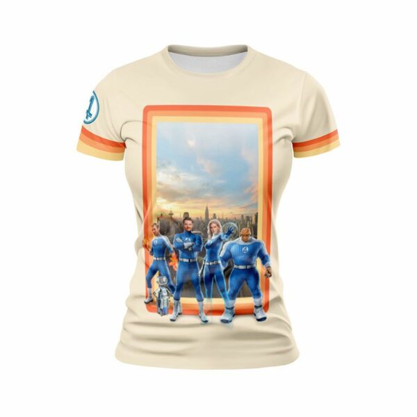 Футболка жіноча спортивна з принтом «Фантастична четвірка. Герої Майбутнього. Fantastic Four. Future Heroes»