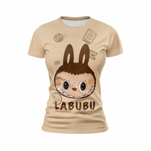 Футболка женская спортивная с принтом «Лабубу. Зубастый малыш. Labubu. Toothy baby»