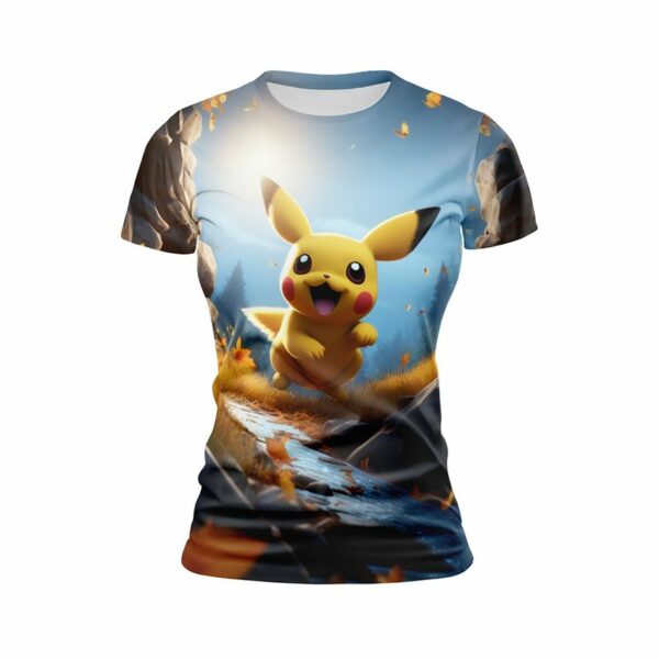 Футболка жіноча спортивна з принтом «Пікачу. Pikachu»