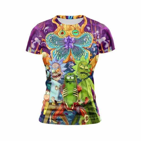 Футболка жіноча спортивна з принтом «Рік та Морті. Відомий мультсеріал. Rick and Morty. Famous animated series»